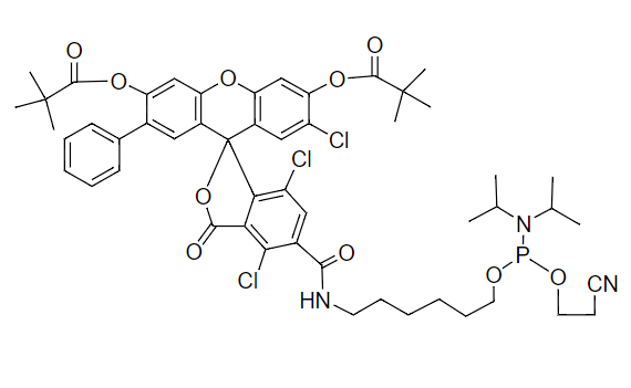 Chemical structure for 5-VIC phosphoramidite